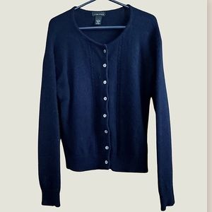 Women's Limited 100% wool navy sweater. Made in USA